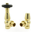JOR-AG-UB - Jordan Thermostatic Radiator Valve - Angled - Unlacquered Brass (TRV) JOR-AG-UB - Jordan Thermostatic Radiator Valve - Angled - Unlacquered Brass (TRV)